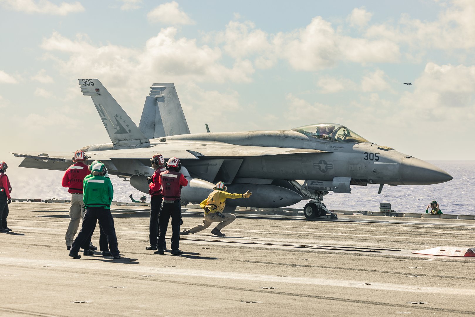 Fighter aircraft such as this F-18 participate in Valiant Shield.